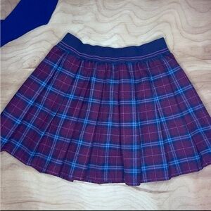 Abercrombie Kids Pleated Plaid Twirl Skirt